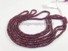 Rhodolite Garnet Faceted Roundelle Shape Beads