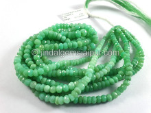 Chrysoprase Faceted Roundelle Shape Beads