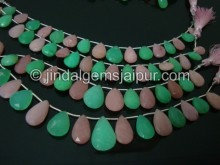 Multi Stone Faceted Pear Shape Beads