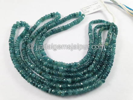 Grandidierite Faceted Roundelle Shape Beads Grandidierite Faceted Roundelle Shape Beads