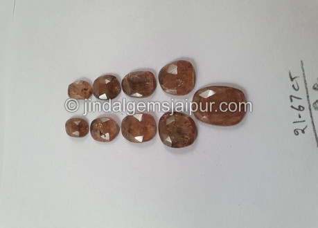 Andalusite  Rose Cut Slices Andalusite  Rose Cut Slices