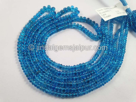 Neon Apatite Smooth Roundelle Beads Neon Apatite Smooth Roundelle Beads
