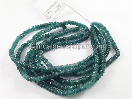 Grandidierite Faceted Roundelle Shape Beads Grandidierite Faceted Roundelle Shape Beads