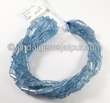 Santa Maria Aquamarine Cut Pipe Shape Beads Santa Maria Aquamarine Cut Pipe Shape Beads