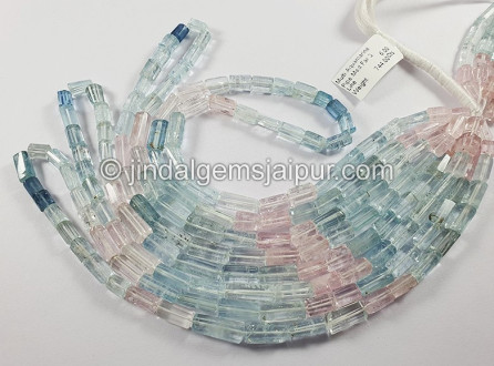 Multi Aquamarine Pipe Shape Medium Beads Multi Aquamarine Pipe Shape Medium Beads