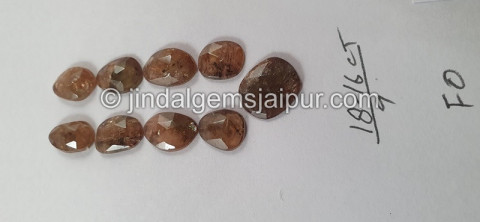 Andalusite  Rose Cut Slices Andalusite  Rose Cut Slices