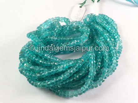 Green Apatite Faceted Roundelle Beads Green Apatite Faceted Roundelle Beads