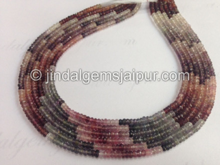 Multi Spinel Micro Cut Roundelle Shape Beads Multi Spinel Micro Cut Roundelle Shape Beads