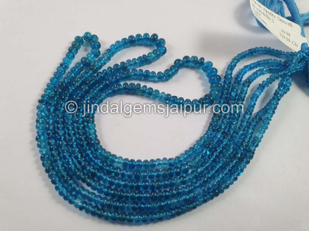 Neon Apatite Smooth Roundelle Beads Neon Apatite Smooth Roundelle Beads