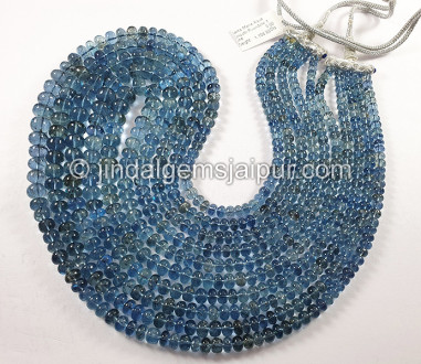 Santa Maria Aquamarine Smooth Roundelle Beads Santa Maria Aquamarine Smooth Roundelle Beads