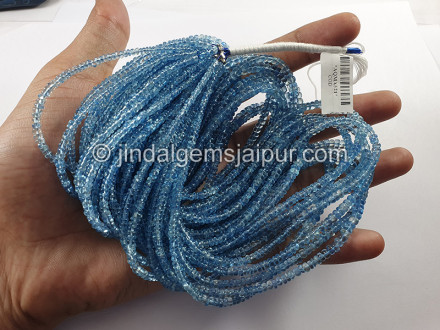 Devil Aquamarine Smooth Roundelle Beads Devil Aquamarine Smooth Roundelle Beads