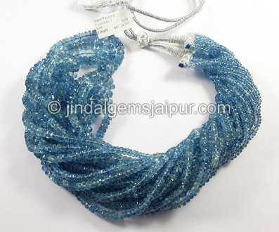 Aquamarine Faceted Roundelle Shape Beads Aquamarine Faceted Roundelle Shape Beads