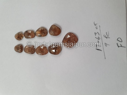 Andalusite  Rose Cut Slices Andalusite  Rose Cut Slices