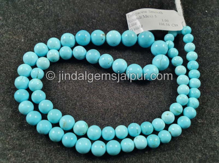 Natural Sky Blue Turquoise Smooth Round Balls Beads Natural Sky Blue Turquoise Smooth Round Balls Beads