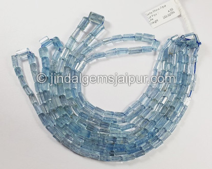 Santa Maria Aquamarine Cut Pipe Shape Beads Santa Maria Aquamarine Cut Pipe Shape Beads