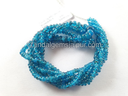 Neon Apatite Smooth Roundelle Beads Neon Apatite Smooth Roundelle Beads