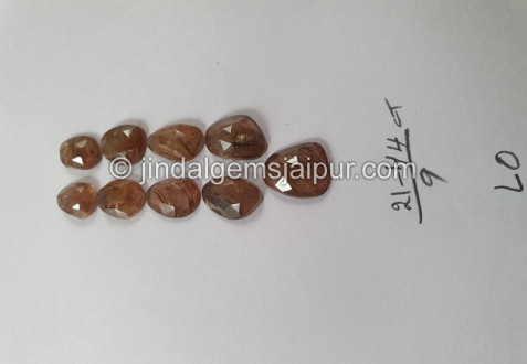 Andalusite  Rose Cut Slices Andalusite  Rose Cut Slices