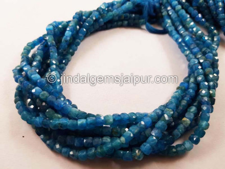 Neon Apatite micro cut cube beads Neon Apatite micro cut cube beads