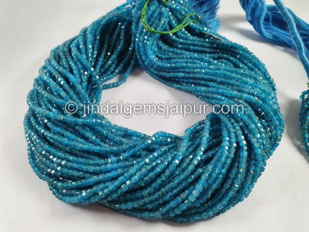 Neon Apatite Cut Cube Beads Neon Apatite Cut Cube Beads