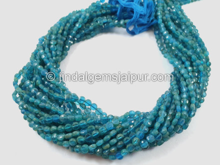 Neon Apatite Faceted Coin Beads Neon Apatite Faceted Coin Beads