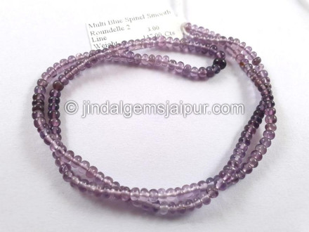 Purple Spinel Shaded Smooth Roundelle Beads Purple Spinel Shaded Smooth Roundelle Beads