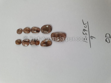 Andalusite  Rose Cut Slices Andalusite  Rose Cut Slices