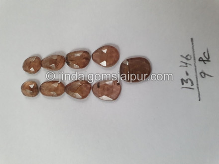 Andalusite  Rose Cut Slices Andalusite  Rose Cut Slices