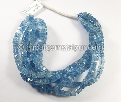 Santa Maria Aquamarine Cut Bolt Shape Beads Santa Maria Aquamarine Cut Bolt Shape Beads