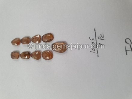 Andalusite  Rose Cut Slices Andalusite  Rose Cut Slices