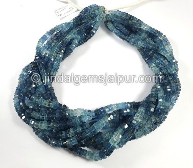 Santa Maria Aquamarine Cut Bolt Shape Beads Santa Maria Aquamarine Cut Bolt Shape Beads