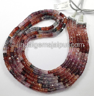 Multi Spinel Step Cut Bolt Shape Beads Multi Spinel Step Cut Bolt Shape Beads
