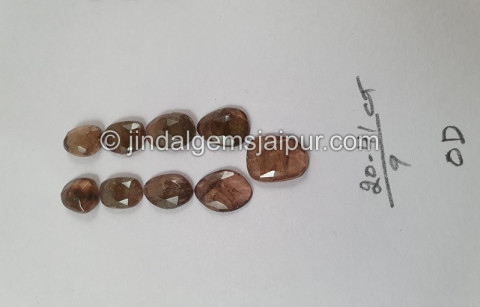 Andalusite  Rose Cut Slices Andalusite  Rose Cut Slices