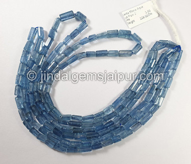 Santa Maria Aquamarine Cut Pipe Shape Beads Santa Maria Aquamarine Cut Pipe Shape Beads