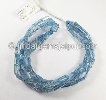 Santa Maria Aquamarine Cut Pipe Shape Beads Santa Maria Aquamarine Cut Pipe Shape Beads