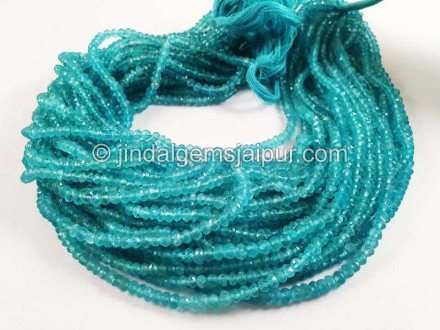 Sky Blue Apatite Faceted Roundelle Beads Sky Blue Apatite Faceted Roundelle Beads