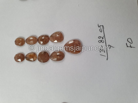 Andalusite  Rose Cut Slices Andalusite  Rose Cut Slices