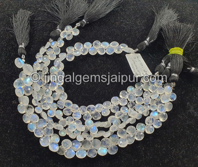 White Rainbow Smooth Heart Shape Beads White Rainbow Smooth Heart Shape Beads