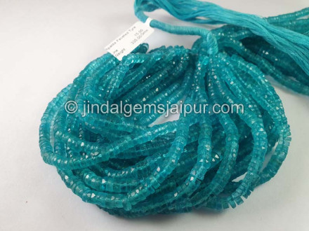 Apatite Faceted Tyre Shape Beads Apatite Faceted Tyre Shape Beads