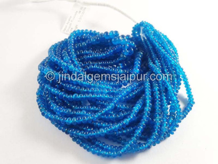 Neon Apatite Smooth Roundelle Beads Neon Apatite Smooth Roundelle Beads
