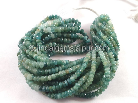 Grandidierite Shaded Faceted Roundelle Beads Grandidierite Shaded Faceted Roundelle Beads