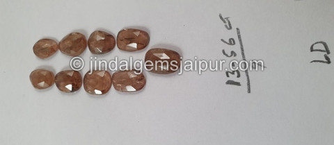 Andalusite  Rose Cut Slices Andalusite  Rose Cut Slices