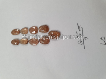 Andalusite  Rose Cut Slices Andalusite  Rose Cut Slices