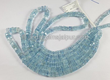 Aquamarine Step Cut Bolt Shape Beads Aquamarine Step Cut Bolt Shape Beads