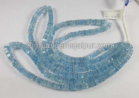 Aquamarine Step Cut Bolt Shape Beads Aquamarine Step Cut Bolt Shape Beads