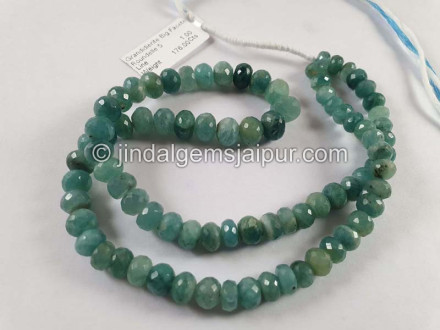 Grandidierite Big Faceted Roundelle Beads Grandidierite Big Faceted Roundelle Beads