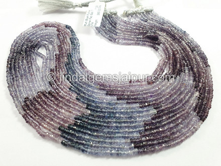 Multi Indigo Spinel Faceted Roundelle Shape Beads Multi Indigo Spinel Faceted Roundelle Shape Beads