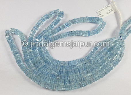 Aquamarine Step Cut Bolt Shape Beads Aquamarine Step Cut Bolt Shape Beads