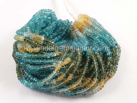 Multi Apatite Smooth Roundelle Beads Multi Apatite Smooth Roundelle Beads