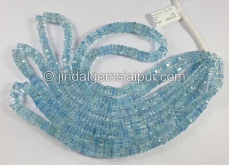 Aquamarine Step Cut Bolt Shape Beads Aquamarine Step Cut Bolt Shape Beads