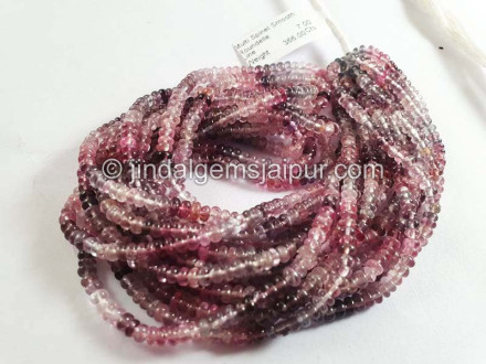 Multi Spinel Smooth Roundelle Shape Beads Multi Spinel Smooth Roundelle Shape Beads